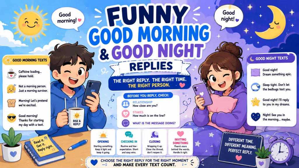 Funny Good Morning And Good Night Replies
