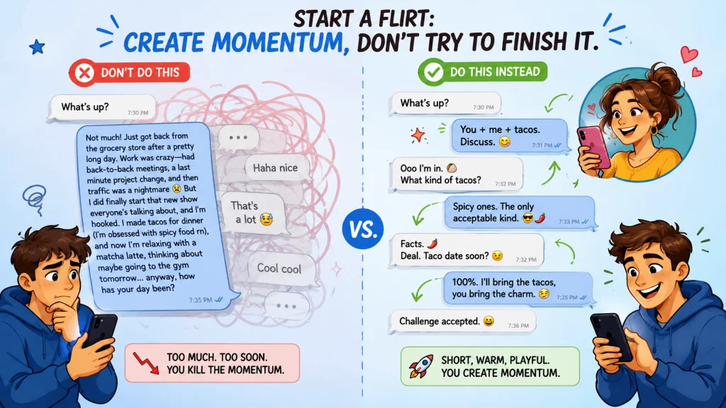 Starting A Flirt Is Not The Same Job As Finishing One