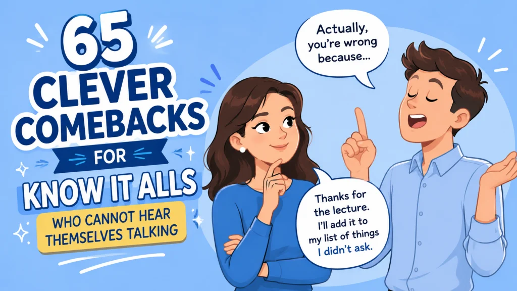 Clever Comebacks For Know It Alls