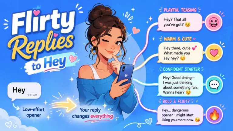 80 Flirty Responses to Hey That Rescue a Lazy Opener Without Trying Too Hard