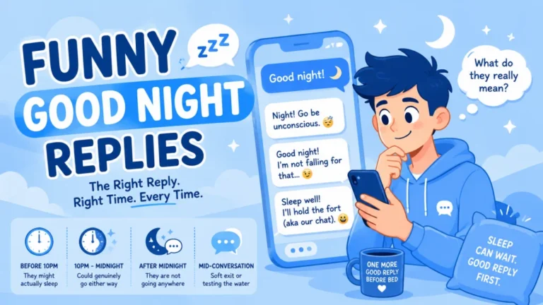 65 Funny Good Night Replies for When It Is Not Really Good Night
