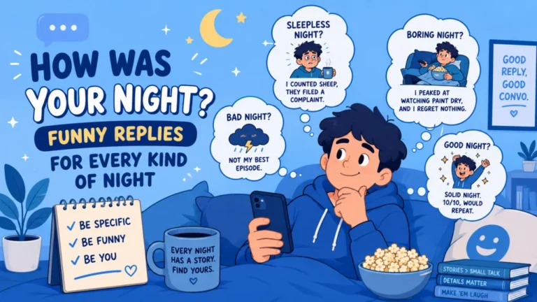 70 Funny Replies to How Was Your Night When Fine Is Too Boring