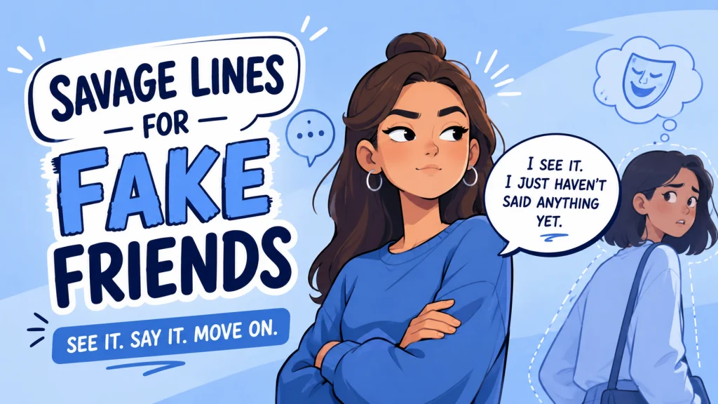 Savage Lines For Fake Friends