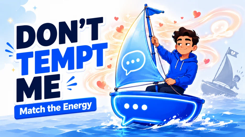 Dont Tempt Me Replies
