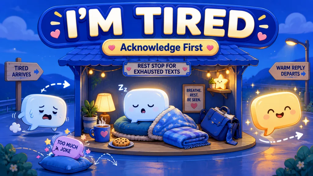 What To Say When Someone Says Im Tired