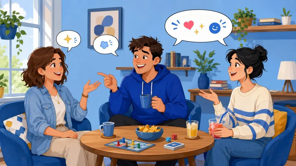 Friend Banter Keeps The Room Moving