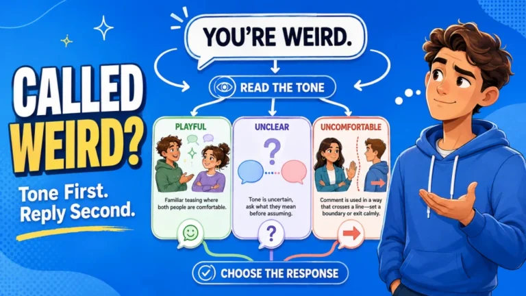 Called weird? Replies for playful teasing, awkward labels, and real insults