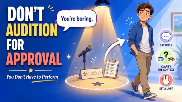 What to say when someone calls you boring without auditioning for their approval