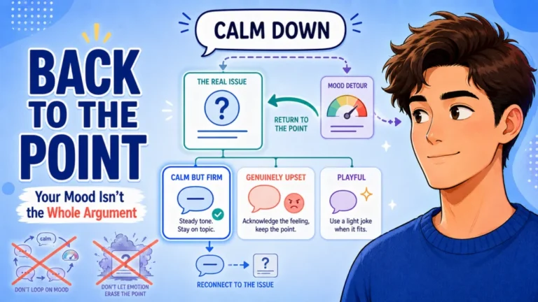 How to respond to calm down when the phrase makes the conversation worse