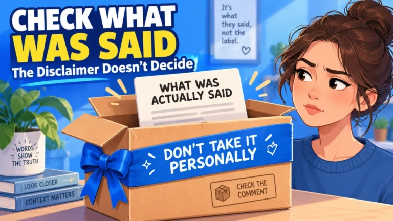 Don’t take it personally? Replies for comments that somehow still land personally