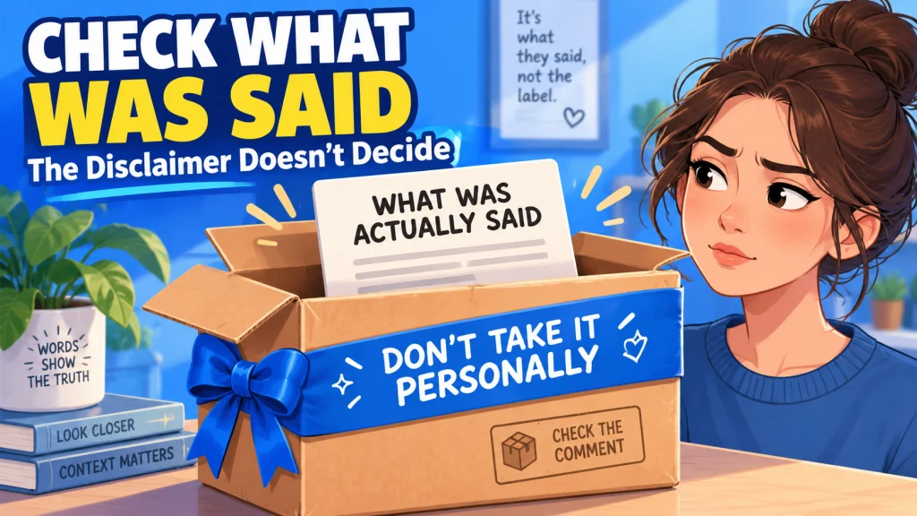 How To Respond To Dont Take It Personally