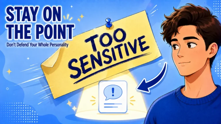 Responses when someone says you’re too sensitive without defending your entire personality